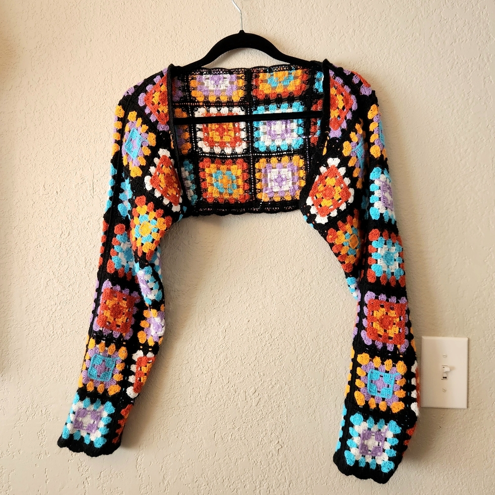 Dazy Crochet Bolero Sweater